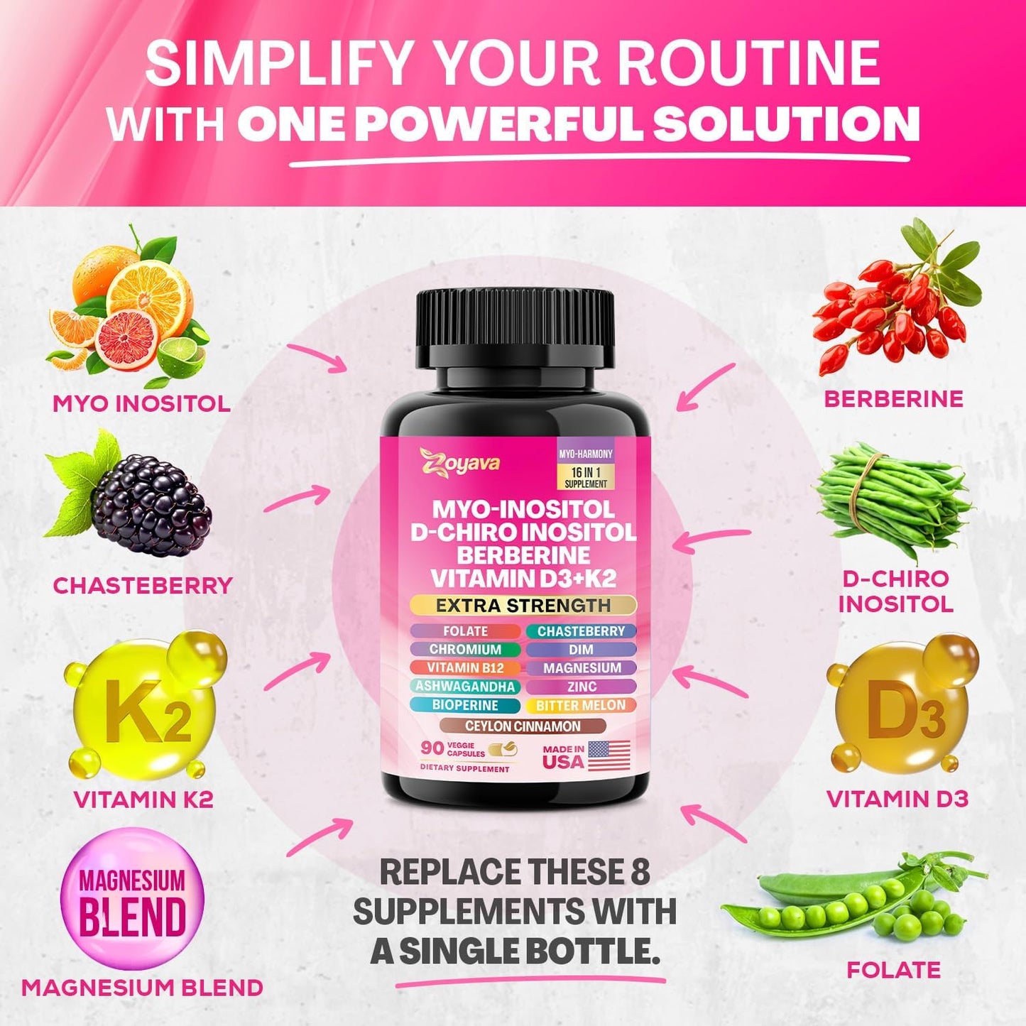 Complejo Hormonal 9 en 1  | Equilibrio Femenino, Ciclo y Metabolismo